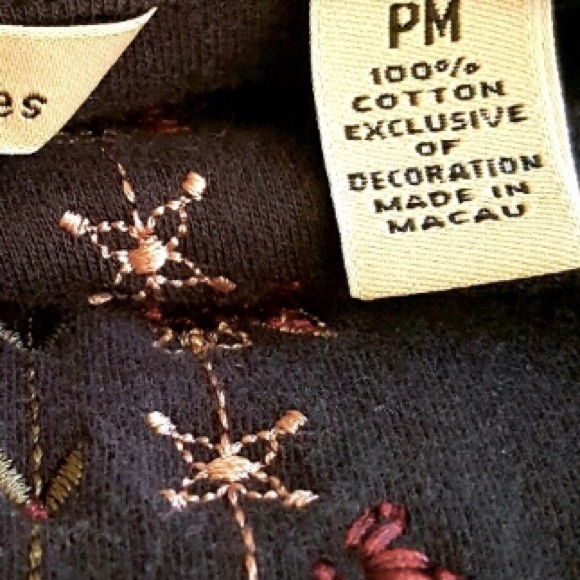 Vintage Bechamel Petites Embroidered Top Size PM - Picture 6 of 6